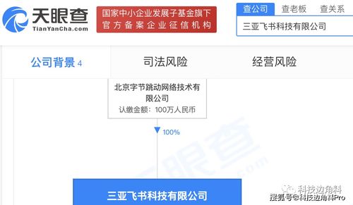 字節(jié)跳動成立三亞飛書科技公司